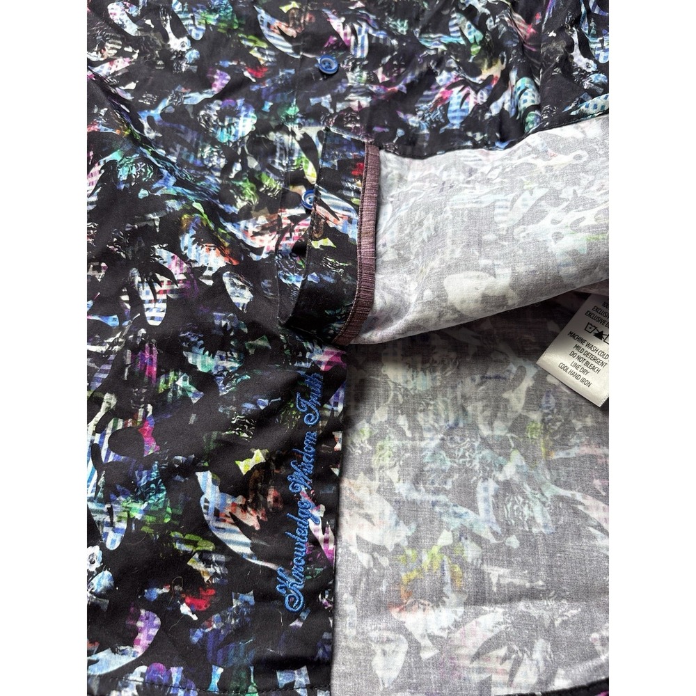New Robert Graham Mens XS Highland 2 Long Sleeve Shirt Colorful Abstract Art - Picture 11 of 11